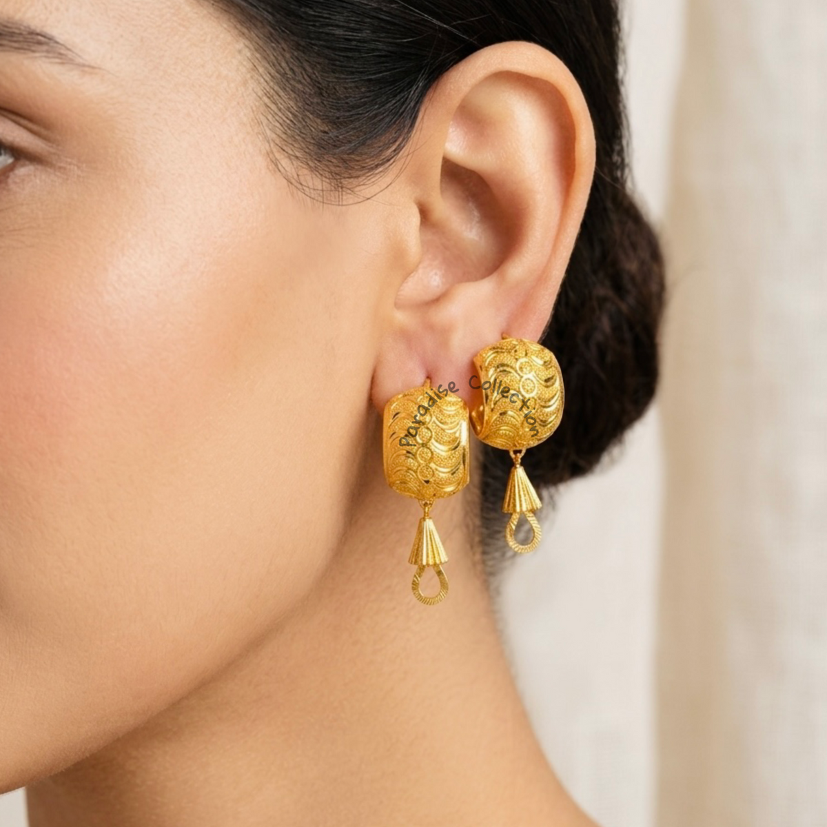 Fancy Hoop D Earrings – Complimentary Gift Packaging Included