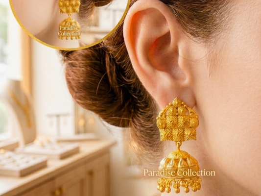 Stylish Traditional Jhumka Earrings – Free Storage Box Included
